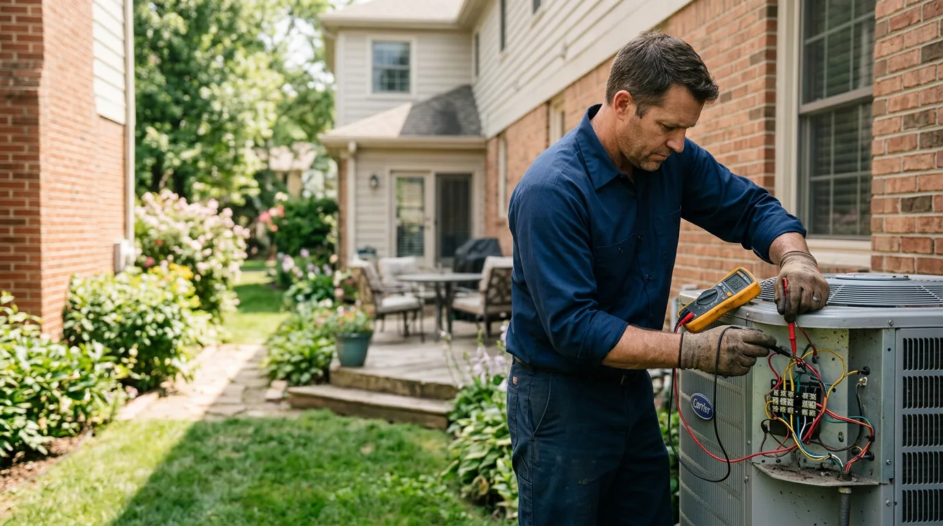 HVAC technician working near Prescott, WI